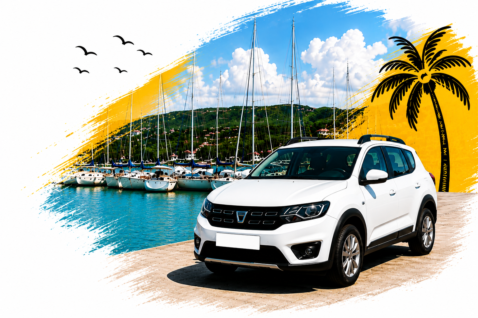 Car rental at Marina du Marin in Martinique