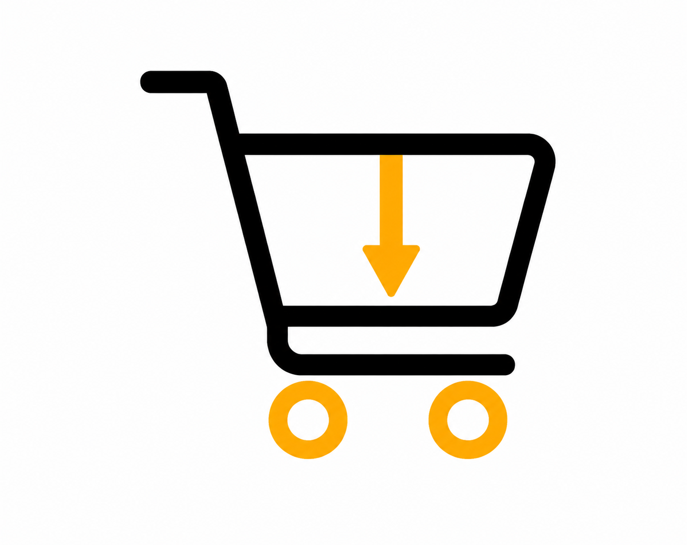 Shopping cart representing boat provisioning in Martinique
